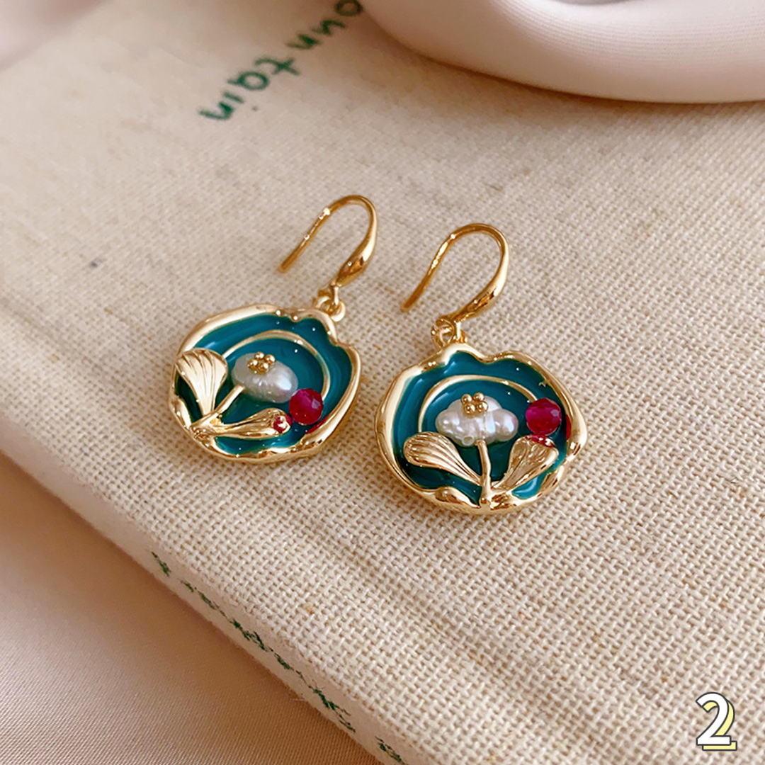 Enamel earrings