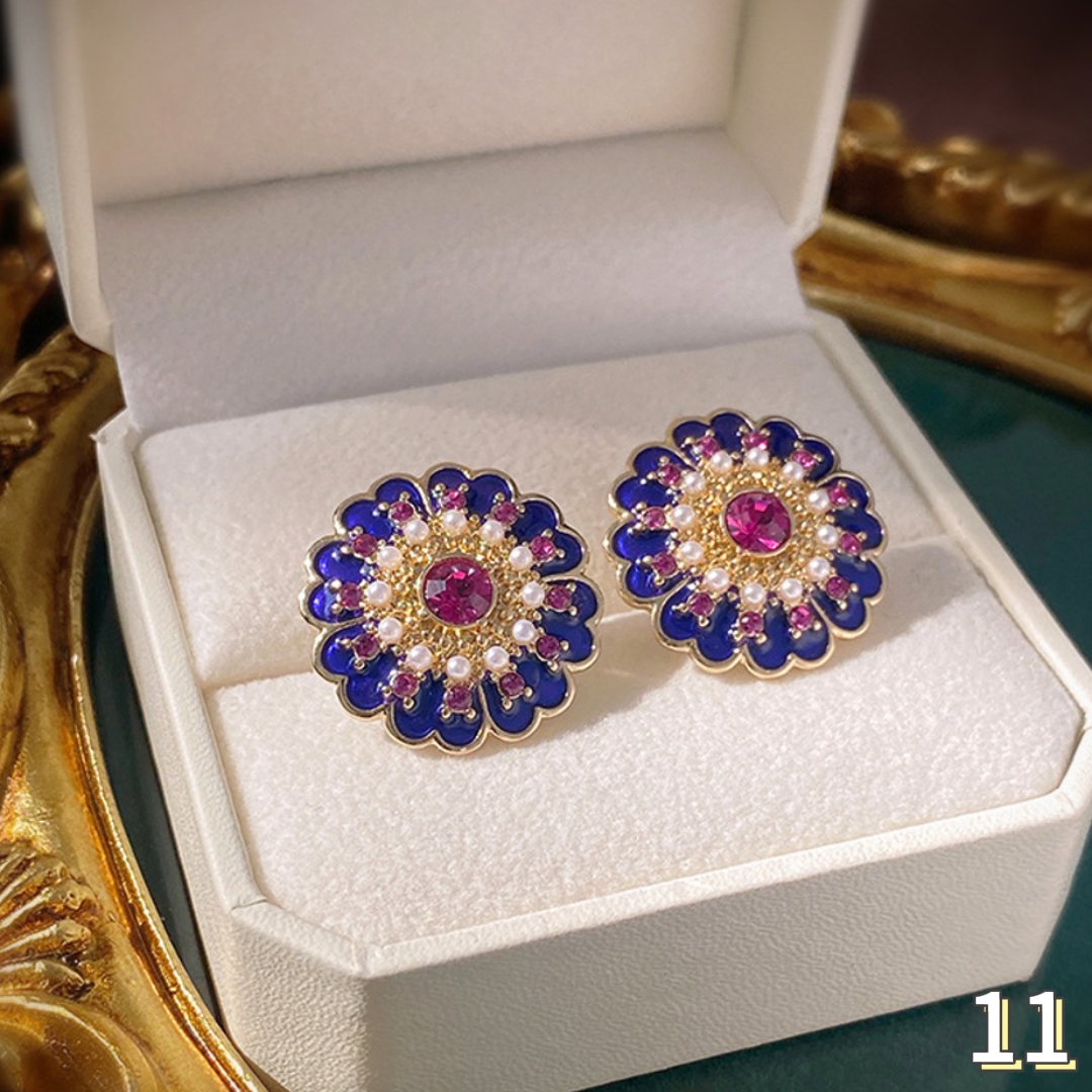 Enamel earrings