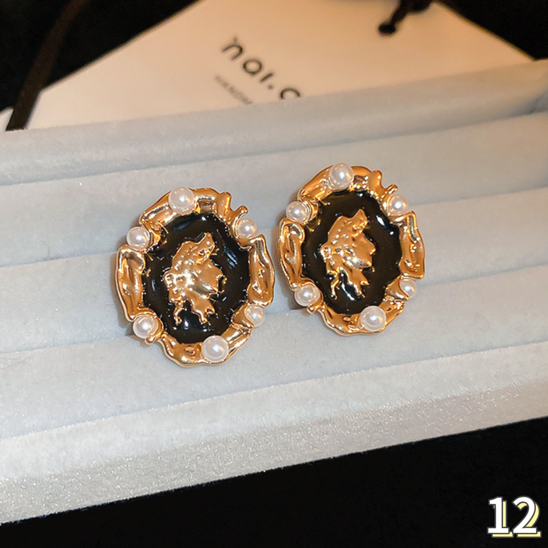 Enamel earrings