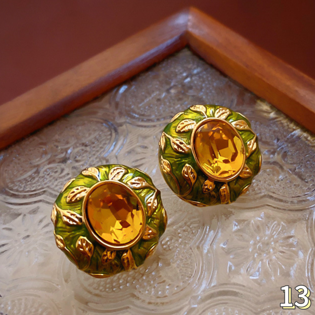Enamel earrings