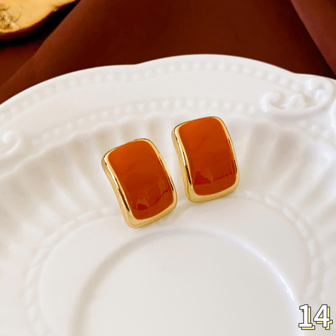 Enamel earrings