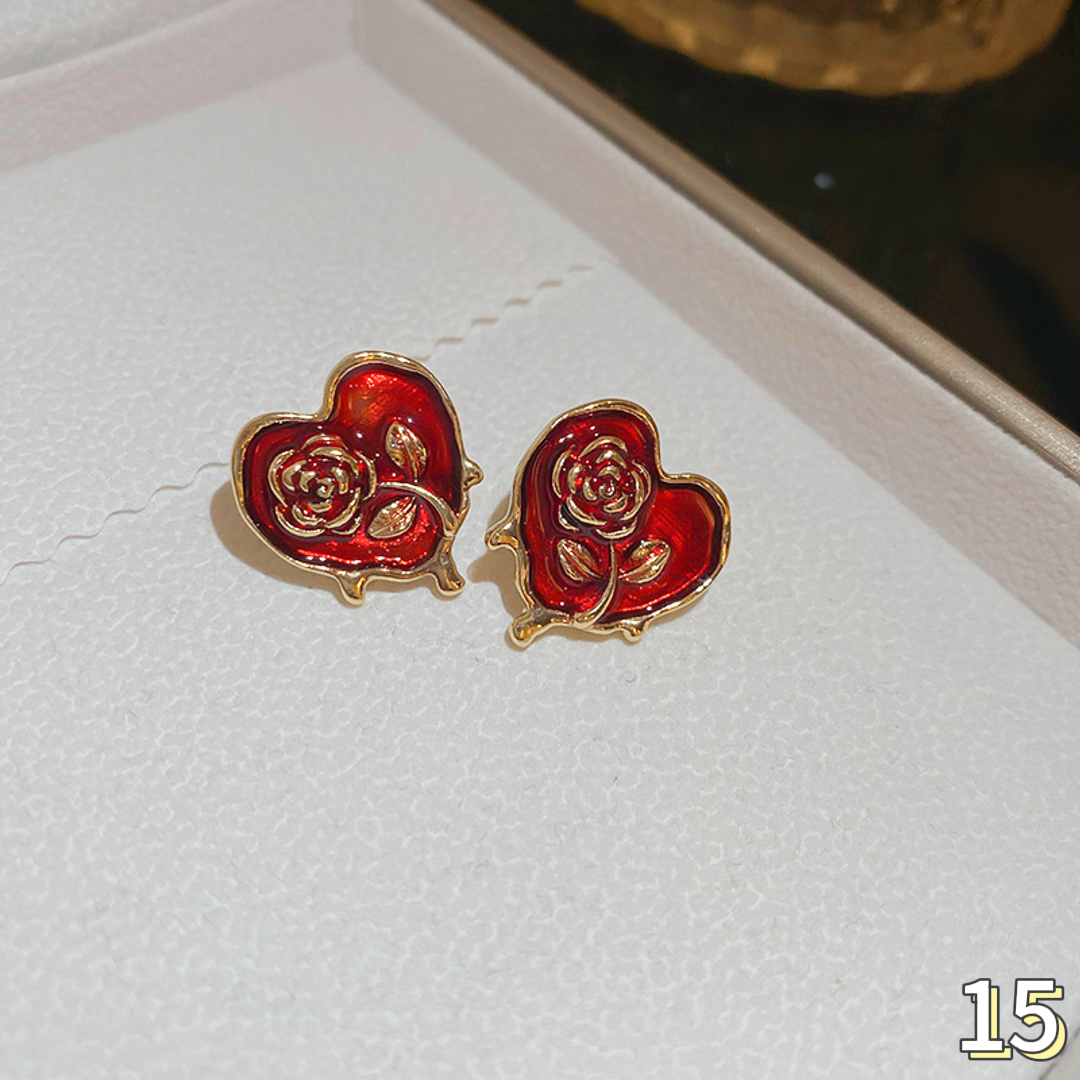 Enamel earrings