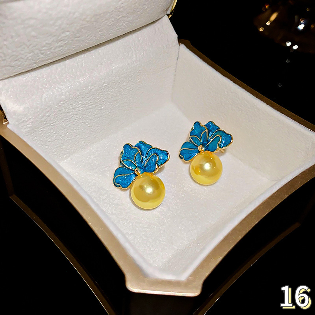 Enamel earrings