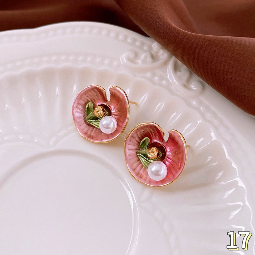 Enamel earrings
