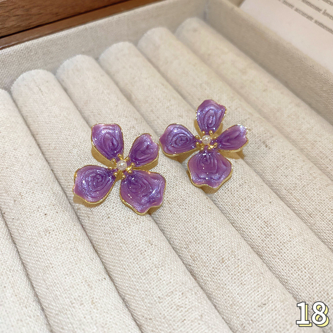 Enamel earrings