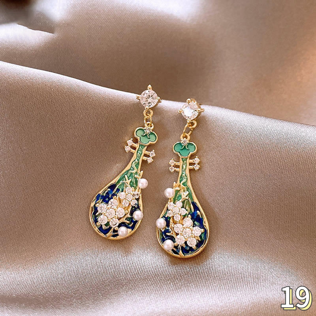 Enamel earrings