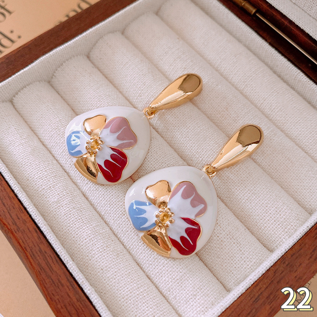 Enamel earrings