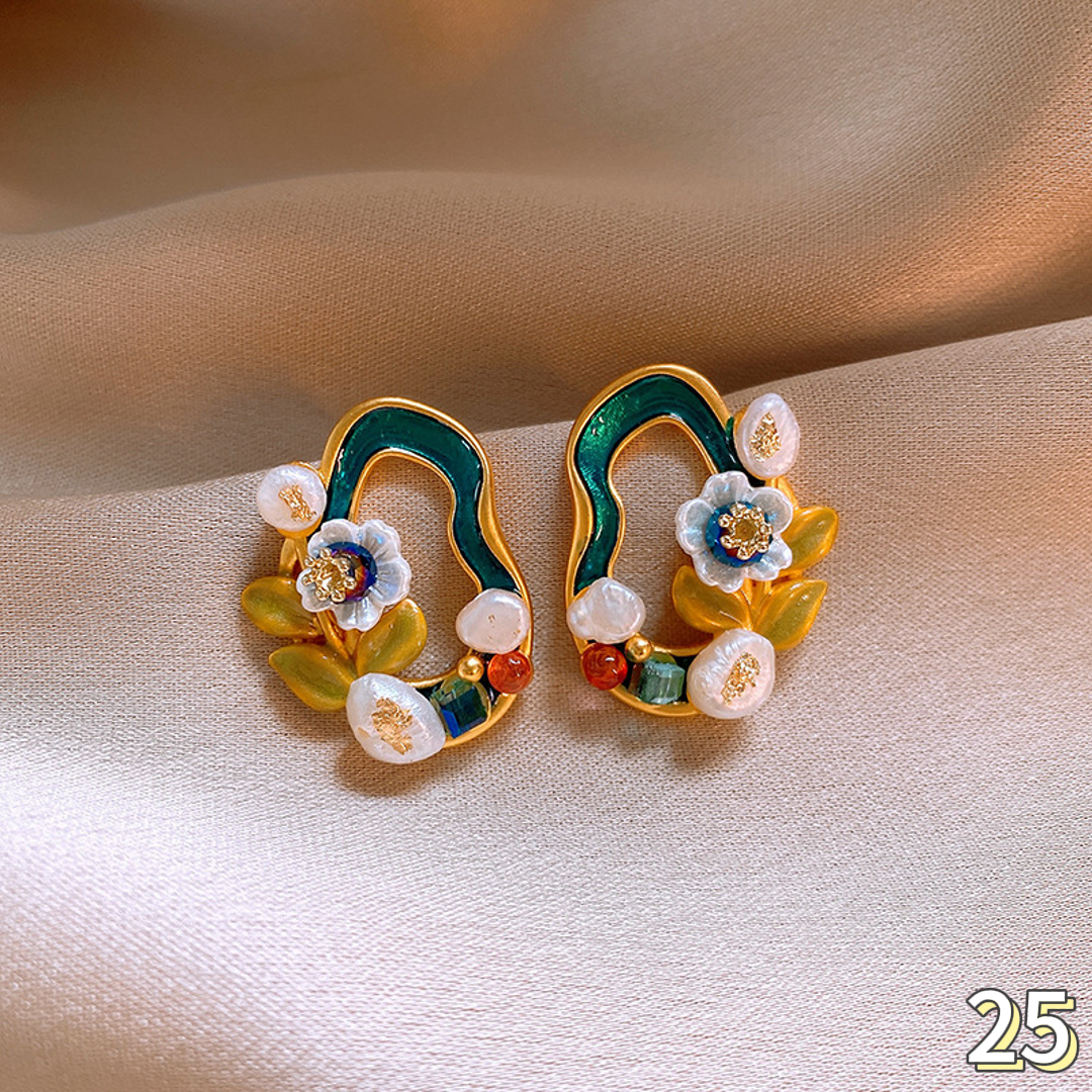 Enamel earrings