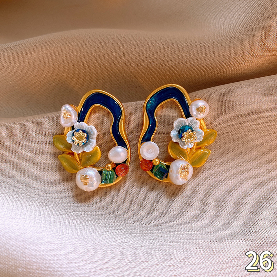 Enamel earrings