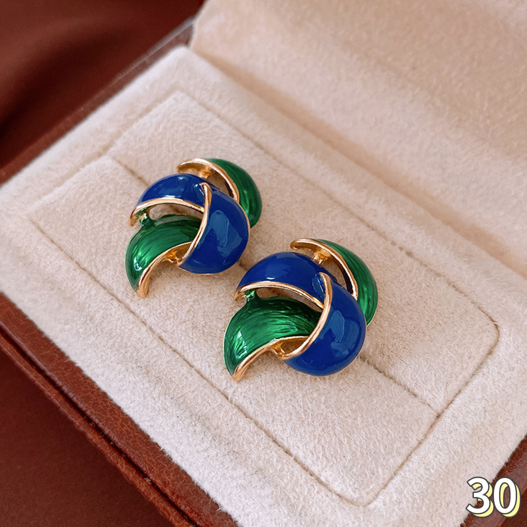 Enamel earrings