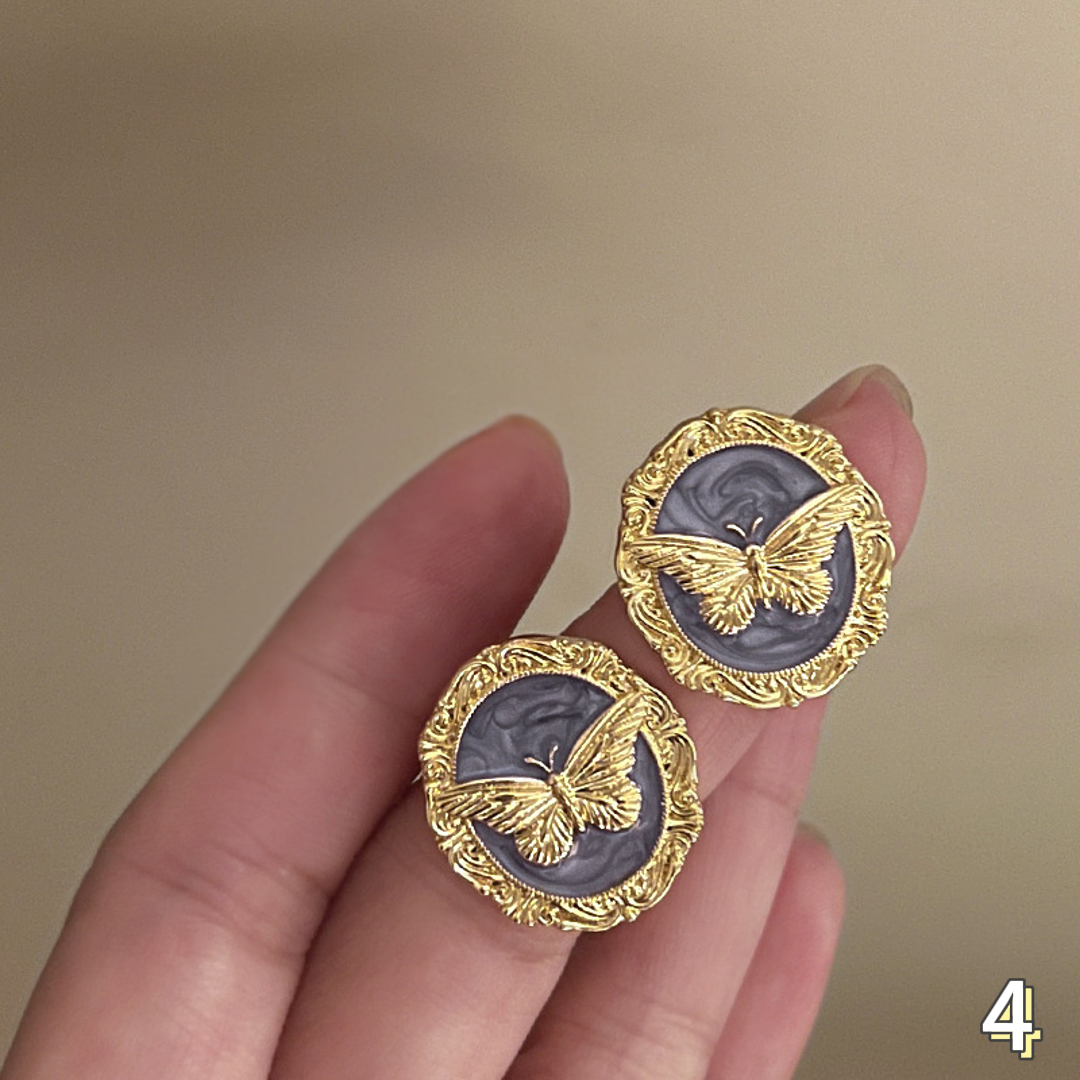Enamel earrings