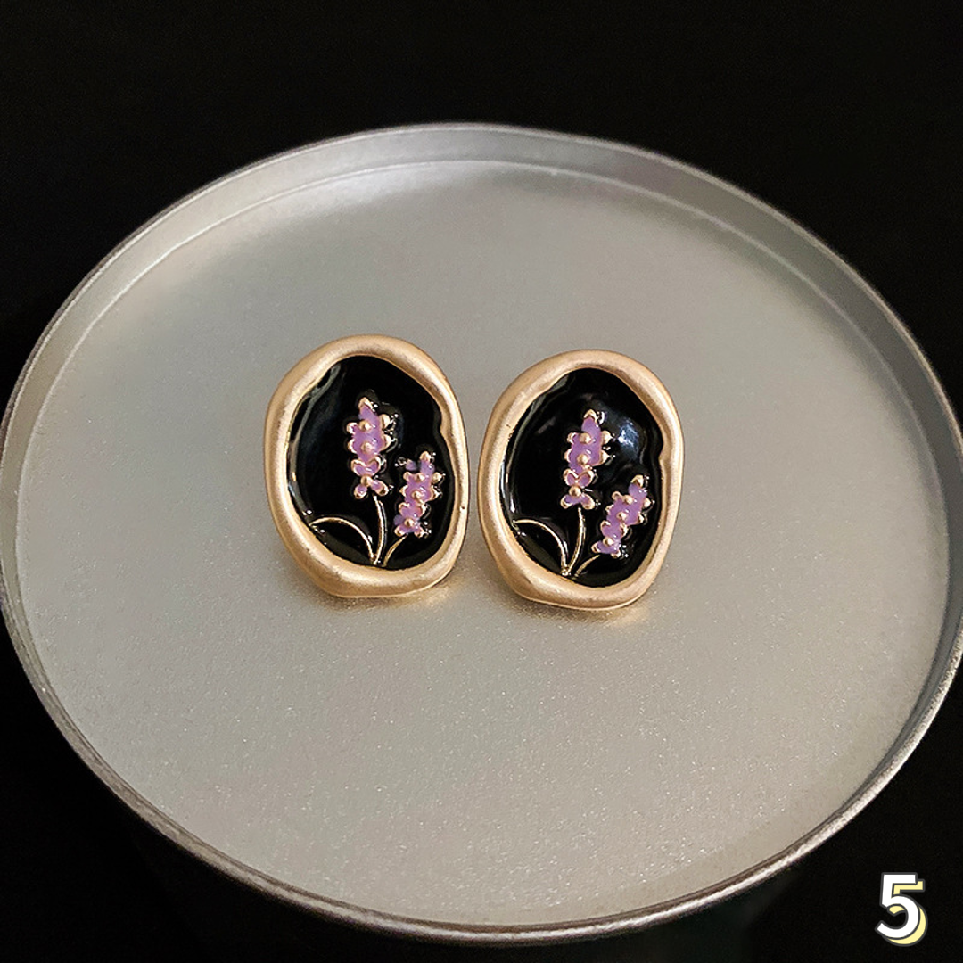 Enamel earrings