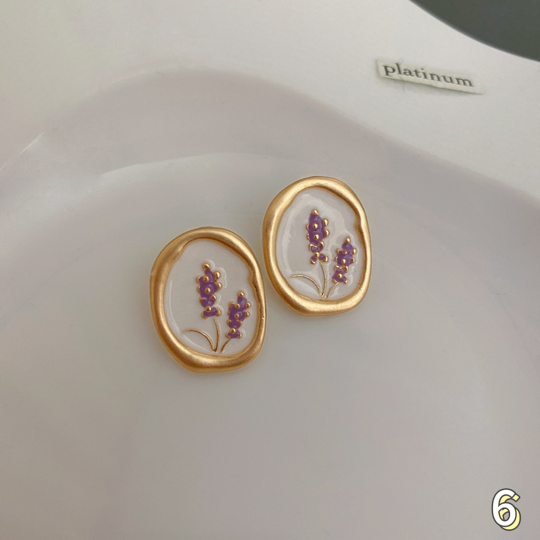 Enamel earrings