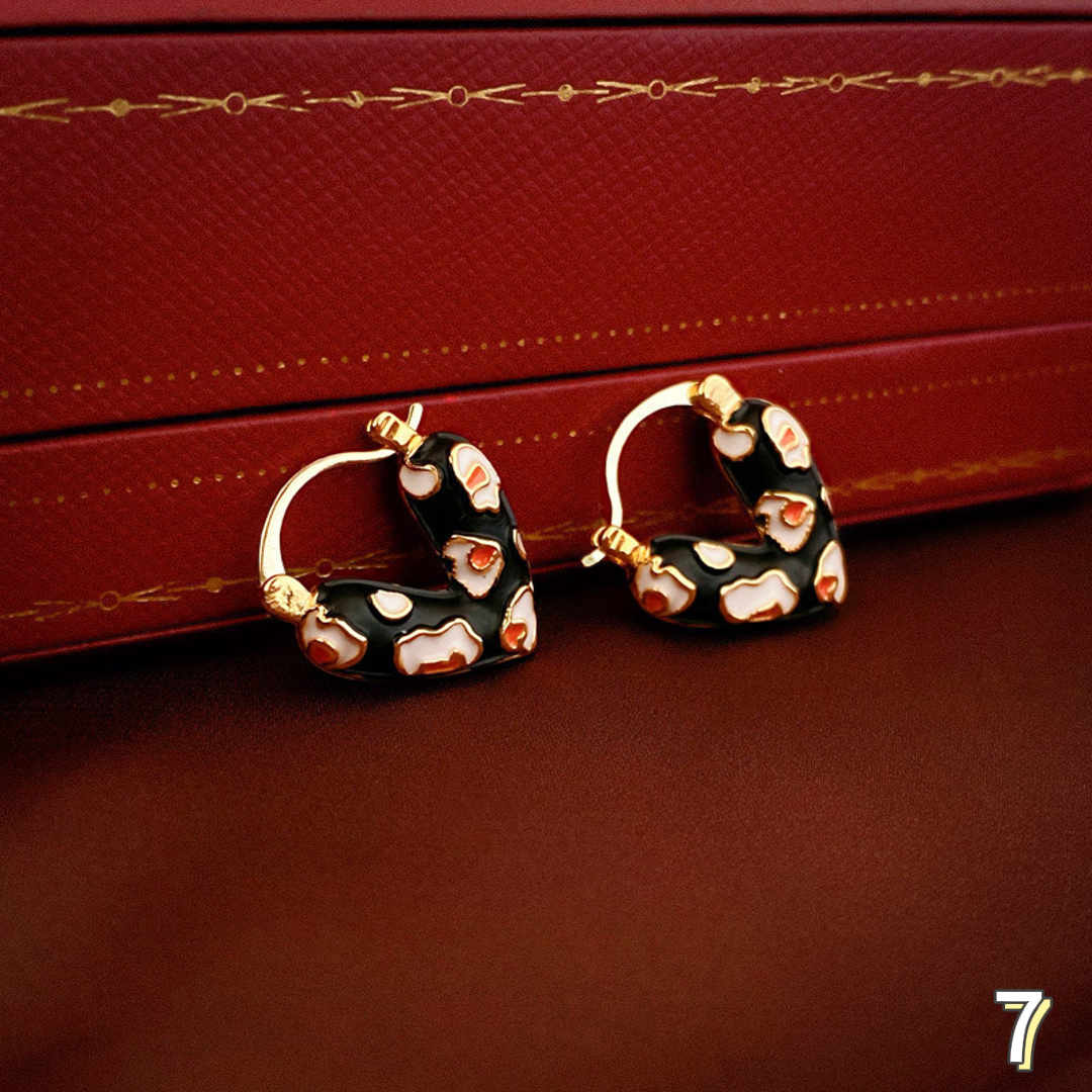 Enamel earrings