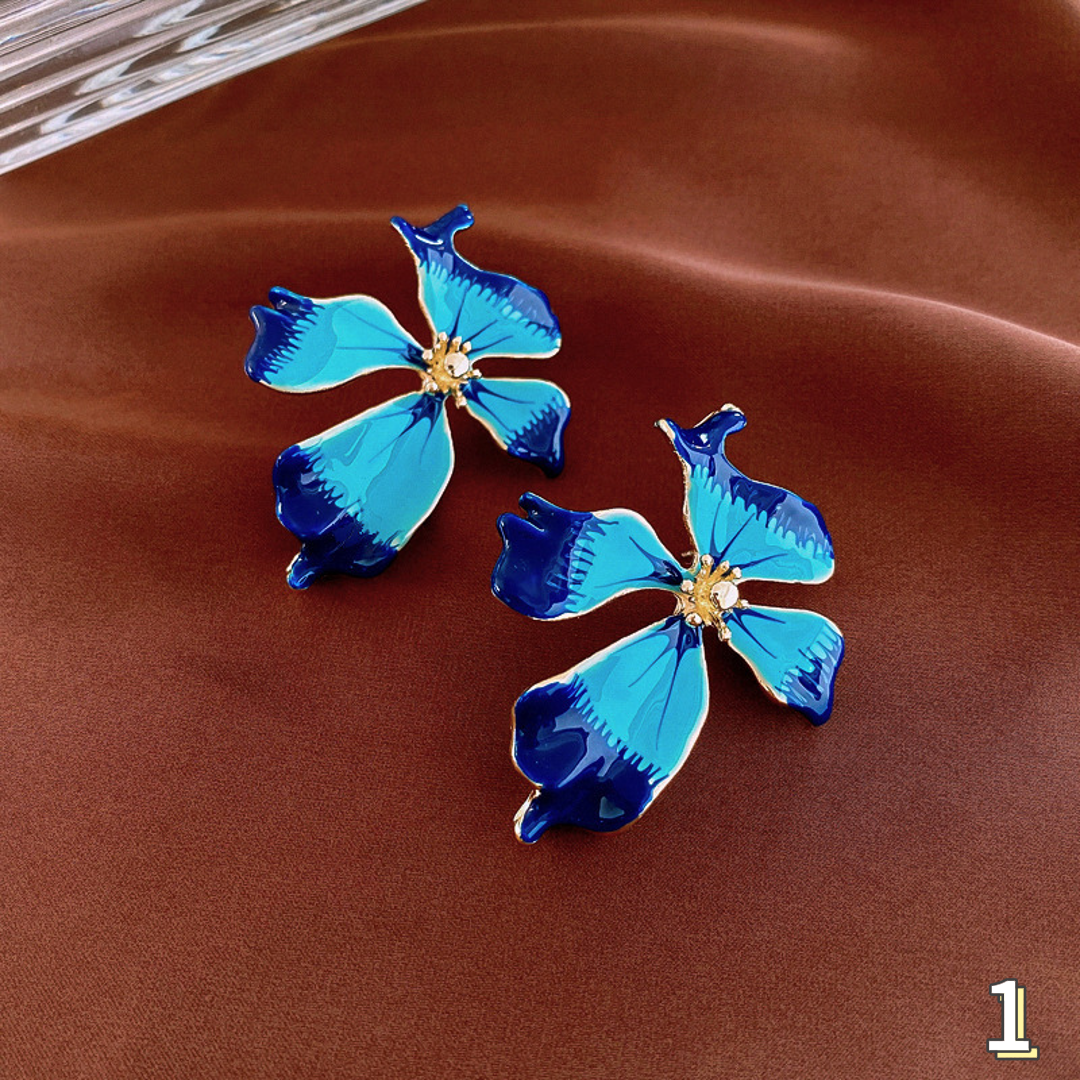 Enamel earrings