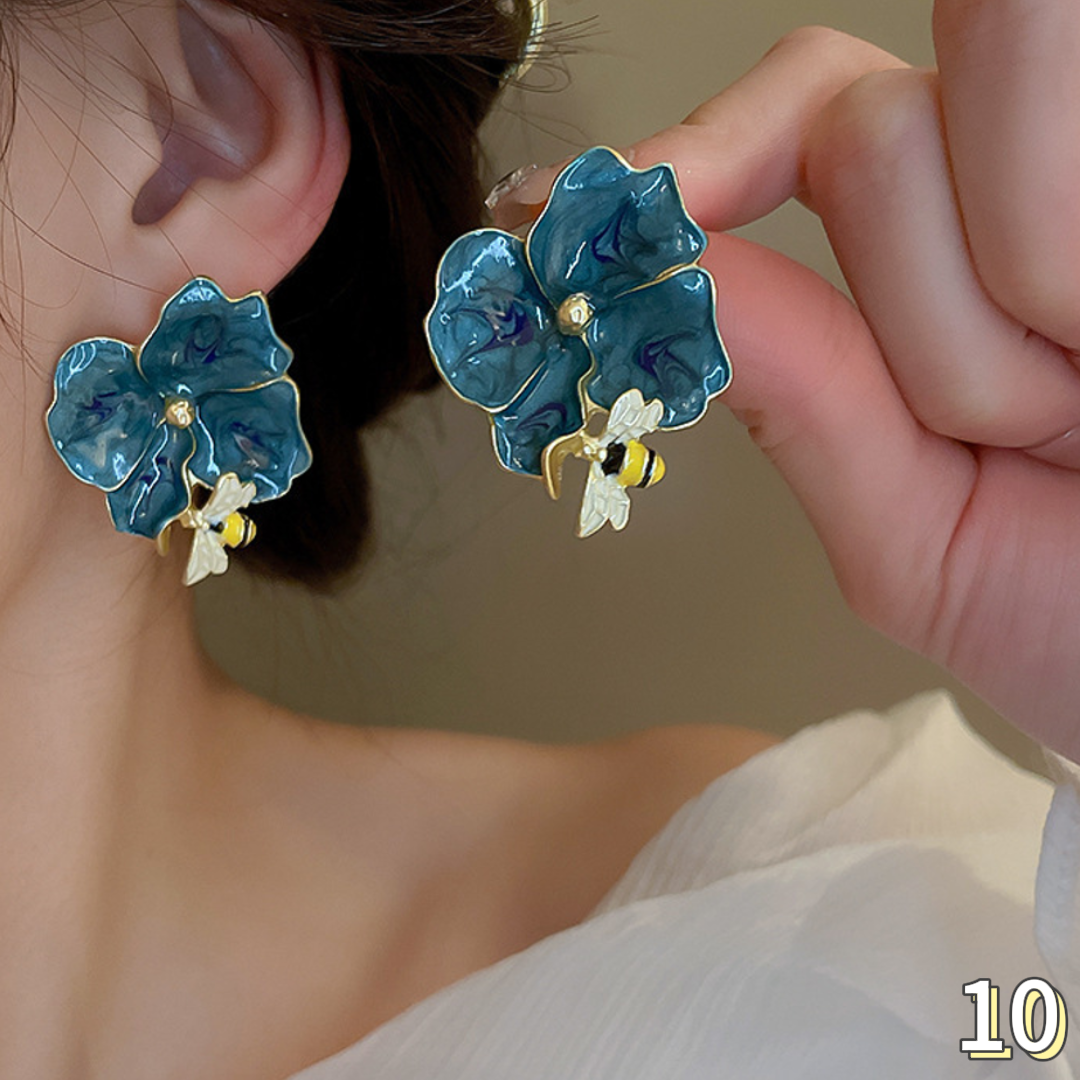 Enamel earrings